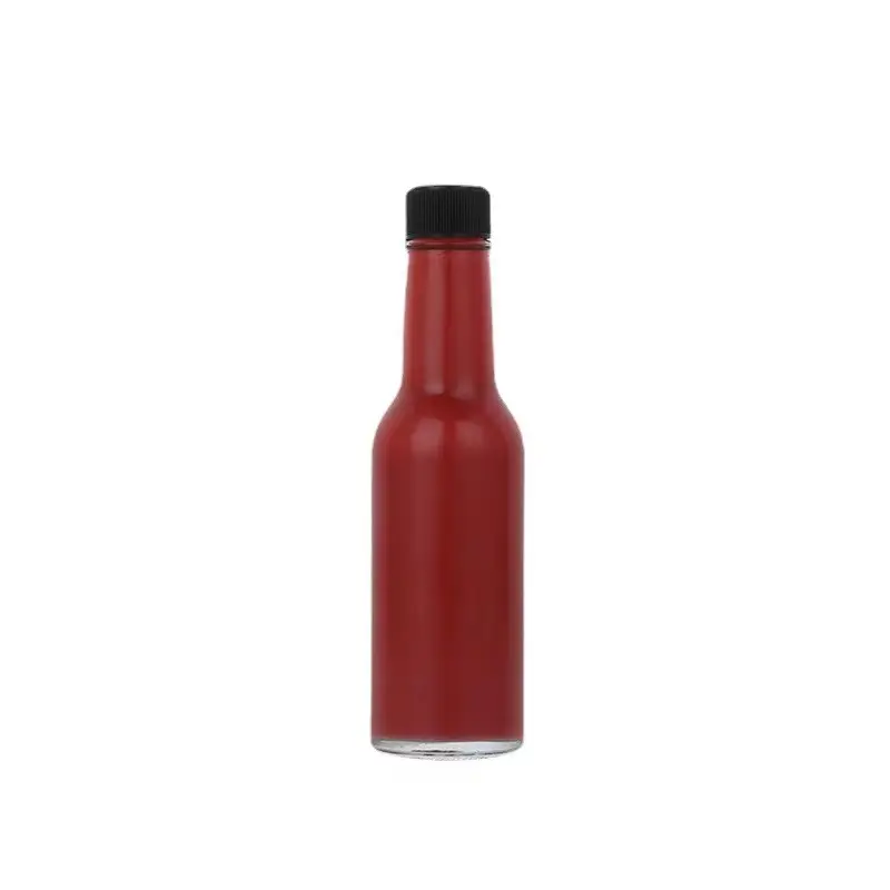 Empty 2oz 5oz Glass Sauce Bottle Hot Oil Red Sauce Salad Dressing Chili Ketchup Mustard Creamy Sauce Bottle