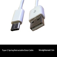 Kabel Data Tipe C untuk Ponsel-Kompatibel dengan LeEco MAX 2/PRO untuk 4C untuk P9 Putih 1 Meter