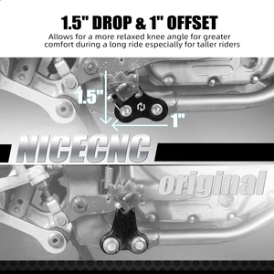 Nicecnc สำหรับ Suzuki <span class=keywords><strong>DR650</strong></span> 1996-2024ที่วางเท้าลดลง1คู่สำหรับ Suzuki DR650S <span class=keywords><strong>DR650</strong></span> <span class=keywords><strong>SE</strong></span> 1996-2024 2023 2022 2021 2020 2019 - Product Image 6