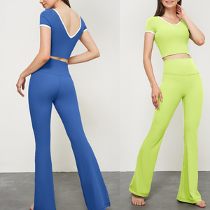 Leggings Yoga da Donna 2026 a Vita Alta, Modellanti, a Gamba Larga, Traspiranti e <span class=keywords><strong>Snellenti</strong></span> - Product Image 1