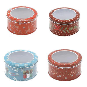 <span class=keywords><strong>Petit</strong></span> Cadeau Rond sur Mesure <span class=keywords><strong>Biscuit</strong></span> de Noël <span class=keywords><strong>Biscuit</strong></span> Boîte en Métal Boîte en Métal Xmas Candy Chocolate Tin Can Fabricant - Product Image 2