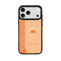 Coque de téléphone AG Feeling Black Edge avec motif soleil levant orange doré pour iPhone 17, 17 Pro Max, 16 Pro, 15 – Coque magnétique