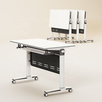 Bureau pliable portable pour le travail à domicile, bureau d'étudiant, table de travail, salle de formation rotative, table de cours, table d'université