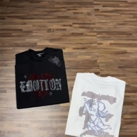 MIXED EMOTION Vêtements de couple d'été de haute qualité, de marque tendance, élégants, vintage, avec lettres stylisées, tricotés, à manches courtes et coupe oversize
