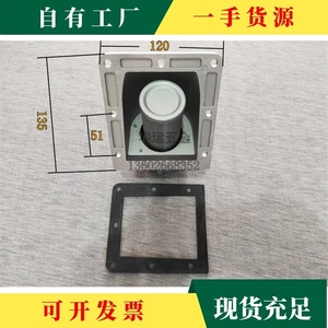 Capuchon d'entrée d'huile en alliage d'aluminium Quq 2 avec grille métallique montée latéralement pour réservoir d'huile hydraulique - Product Image 2