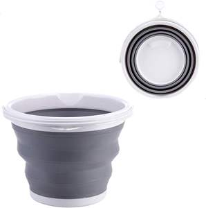 Cubo Plegable de Silicona de 10L/15L para Lavar, Cubo Plegable de Plástico de 10 Litros para Pesca, Camping, Playa y Exteriores - Product Image 1