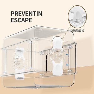 Jaulas para reptiles acrílicos con agujeros de respiración, terrario acrílico para lagarto nakes - Product Image 3