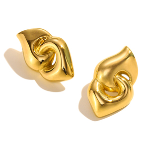 COOL vente en gros personnalisé Vintage plaqué or Designer bijoux de mode boucles d'oreilles en acier inoxydable - Product Image 6