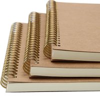 Individuelles Logo A5 Tagebuch mit Kraftpapier-Umschlag Blanko Spiral-Skizzenbuch Zeichenblock Malbuch Kundenspezifisch Bedruckte Notizbücher Druck