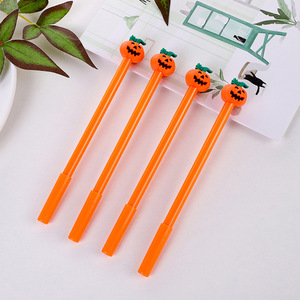 Halloween Pumpkin Head Gel Pen 0.5mm Plastic Shell Student Office Writing Instrument - Product Image 1