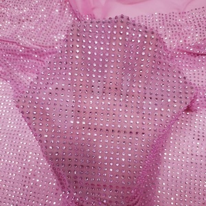 Rete in Tulle <span class=keywords><strong>Rosa</strong></span> di Lusso Personalizzata con Strass e Cristalli <span class=keywords><strong>Rosa</strong></span> per Abiti di Lusso - Product Image 6