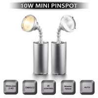 Les deux éclairage broche Spot avec Zoom 10W Mini batterie sans fil lumière rotative magnétique Attraction Uplights pour fête mariage DJ