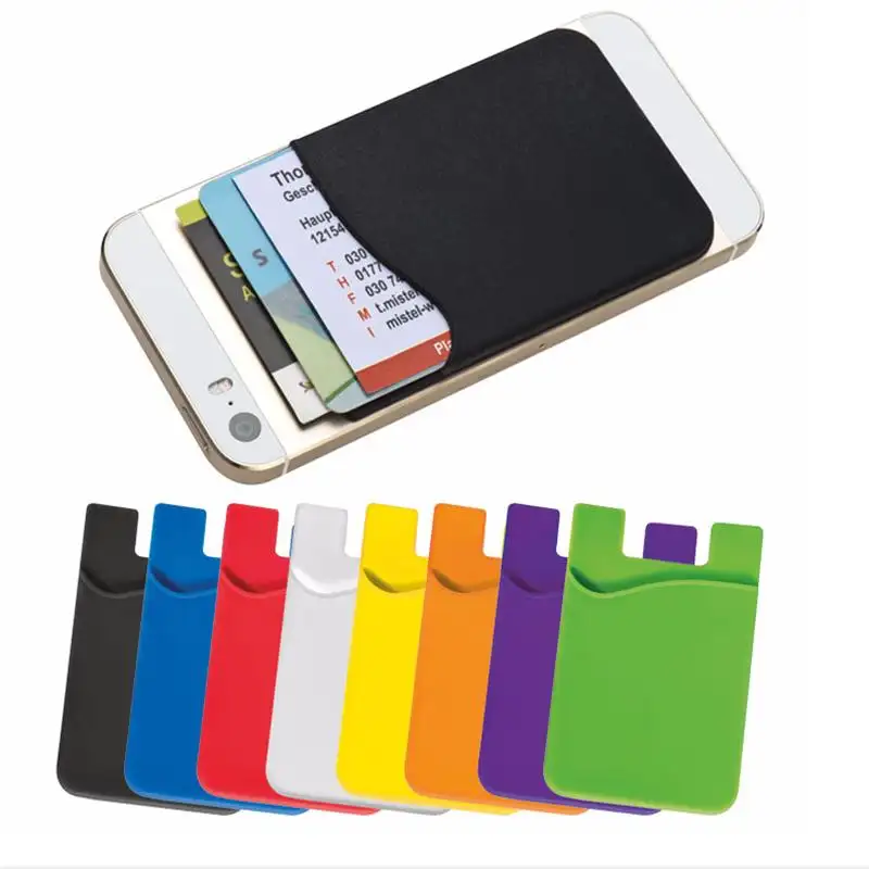 Fabrik Großhandel Mobile Kreditkarten inhaber ID-Karten halter Silikon Telefonkarte Brieftasche Für Handy