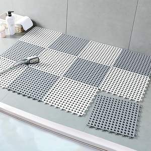 Nouveau Tapis de Bain Antidérapant à Grandes Trous, Séchage Rapide, Imperméable, Massant, Noir et Blanc, pour Salle de Bain et Baignoire - Product Image 2