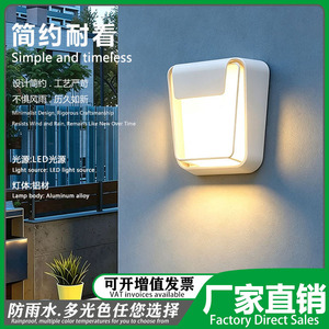 Lámpara de Pared LED de Aluminio Negra, Impermeable, Trapezoidal, para Jardín, Patio, Balcón - Product Image 5
