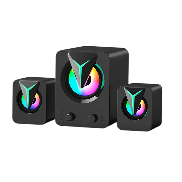 2.1 Channel Desktop Computer Speakers RBG Luminous Small Multimedia Active Notebook Woofer Wired Computer Speakers