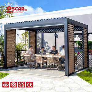 Pergola de jardin en aluminium à lames orientables pour extérieur, 5x3m, 4x6m, 6x3m, 6x4m, 10x10m, 13x13m, 10x13m, 13x20m - Product Image 1