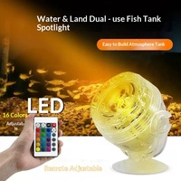 Projecteur LED USB RGB à changement de couleur pour aquarium, submersible, étanche, lumière nocturne pour aquascape
