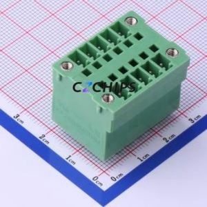 KF2EDGVHM-3.81-2*5P Plug-in Terminal Block Through hole,P=3.81mm Board-to-Board / Socket - Closed Screw Fixing 2x5P 3.81mm - Product Image 1