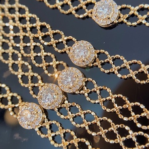 กำไลข้อมือเพชรแท้ Xinfly 18K ทองคำ ดีไซน์เรียบหรู สำหรับผู้หญิง ป้องกันการแพ้ ดีไซน์สวยงาม เหมาะเป็นของขวัญสำหรับเธอ - Product Image 1