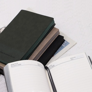 Cuaderno de cubierta de cuero PU de tacto suave directo de fábrica al por mayor 2025 planificador diario de impresión de diseño personalizado con borde de Color - Product Image 3