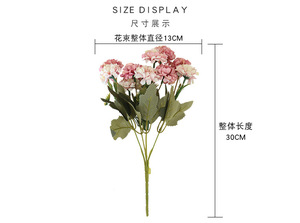 D-DA005 nuovo disegno vendita calda piccoli 10 teste artificiali <span class=keywords><strong>daisy</strong></span> crisantemo palla fiori per la decorazione domestica - Product Image 2