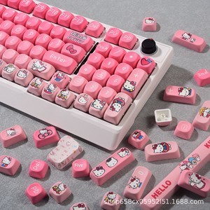 New <strong>Hello</strong> <strong>Kitty</strong> Sublimation Wired <strong>Keyboard</strong> Custom Keycap High-Value Cute Girls Cute Keycaps - Product Image 1