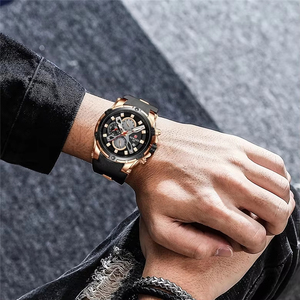 REWARD Relojes Nuevos para Hombre, Reloj de Marca con Esfera Grande, Reloj de Pulsera Deportivo de Cuarzo con Correa de Silicona, Cronógrafo Deportivo - Product Image 4