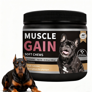 Ganancia muscular Masticables suaves de alta proteína con L-carnitina y vitamina D3 para perros Desarrollo muscular y recuperación Construcción de masa corporal - Product Image 1