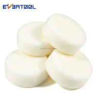 EVERTOOL Tampon de polissage 3 pouces à 3 étapes pour le detailing automobile, tampon de découpe et d'application de cire en éponge pour mini-polisseuse