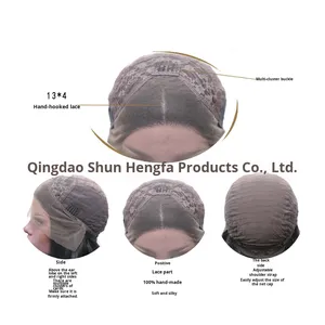 วิกผมบ๊อบสั้น 5x5 โปร่งใส  แบบมีเชือกผูกด้านหน้า  <span class=keywords><strong>ผม</strong></span>แท้เรมี่  ไฮไลท์สี 4/27  ขนาด 10-12 นิ้ว  ไม่ต้องใช้กาว  หนาแน่น 150% - Product Image 5