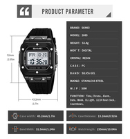 SKMEI # 2683 Jam Tangan Digital Plastik Gaya Grosir OEM Jam Tangan Elektronik dengan Stopwatch Alarm Jam Alarm Digital Langsung