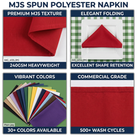 Serviette en polyester MJS au design classique et finition douce de luxe pour la planification d'événements