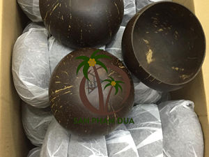 กะลามะพร้าวจานออกแบบรูปต่างๆธรรมชาติกะลามะพร้าวจานขายส่งจากเวียดนามหัตถกรรมมะพร้าวชาม - Product Image 5