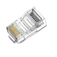 Connecteurs RJ45 23AWG Cat6 haute performance certifiés CE, plaqués or, 8P8C, modulaires, pour câble réseau Ethernet UTP