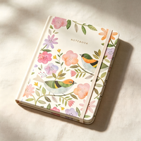 Carnet à couverture rigide A5 personnalisé, journal d'écriture floral aquarelle, cadeau, papeterie, carnet