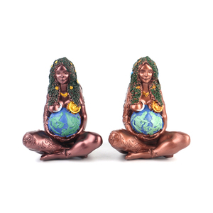 Vente en gros d'artisanat en résine de haute qualité Statue d'artisanat d'art écologique <span class=keywords><strong>Terre</strong></span> Mère pour méditer - Product Image 3