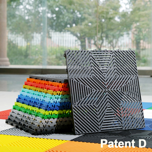 Bán buôn rửa xe Modular 3D nhà để xe gạch lồng vào nhau Heavy Duty dày đầy màu sắc nhựa huyệt nhà để xe chi tiết sàn gạch - Product Image 5