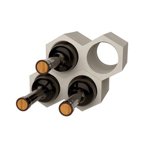 De alta calidad de madera de teca sola capa 3 botella de <span class=keywords><strong>vino</strong></span> rack clavijas - Product Image 4