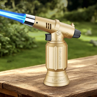 Briquet torche à gaz butane rechargeable pour barbecue extérieur, coupe-vent, pistolet pulvérisateur, allumeur manuel haute température pour cuisine domestique
