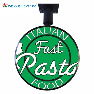 ป้ายไฟกล่อง LED ทรงกลมติดผนังแบบแขวนสองด้านสำหรับร้านค้า บาร์ ยี่ห้อ Kingwestar - Product Image 1