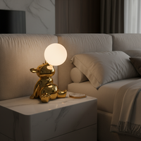 Nouvelle Lampe de Table LED Électrique en Céramique au Design Moderne, Creuse et Simple, avec Base pour Ampoule G9 Dorée, pour la Décoration Intérieure