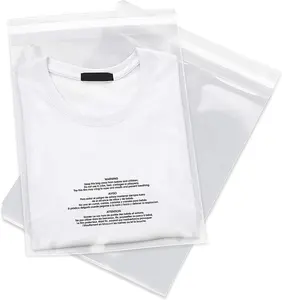 KEYEE Camiseta Bolsa Ropa Bolsas Ropa Interior Bolsa de embalaje Grande Adhesivo transparente Embalaje Opp Plástico Estampado en caliente Zapatos y ropa