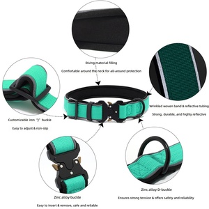 Colliers tactiques <span class=keywords><strong>pour</strong></span> <span class=keywords><strong>chien</strong></span> en nylon réglables, rembourrés, confortables, réfléchissants et résistants, avec poignée, <span class=keywords><strong>pour</strong></span> chiens de taille moyenne et grande - Product Image 3