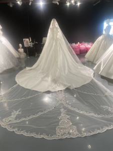 Voile de mariée 5 mètres de long voile de mariage en <span class=keywords><strong>dentelle</strong></span> avec peigne accessoires de mariage - Product Image 2