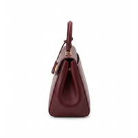 Sac à main à rabat vintage bordeaux pour femme, élégant sac à bandoulière, sac fourre-tout en cuir PU de qualité supérieure avec logo personnalisé pour femme