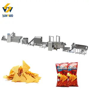 SUNWARD 500 kg/saat Tortilla Nacho Doritos cips kızarmış aperatifler yapma ekipmanları makinesi