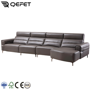 أريكة على شكل خاص أفضل بائع مجموعة حديثة من الجلد الإيطالي الفاخر بطبقة علوية نوردية - Product Image 2