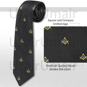 Cravate 100% soie avec logo et forme personnalisables pour homme, couleur unie, athlétique, impression personnalisée internationale, maçonnique, luxe - Product Image 4
