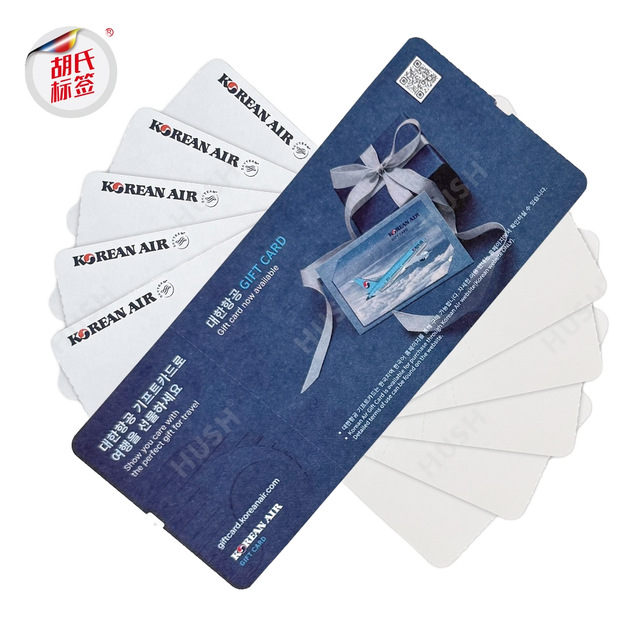 Wholesale Disposable Blank Heat Transfer Printing Business Card Label Aircraft Paper Boarding Pass with Offset Printing